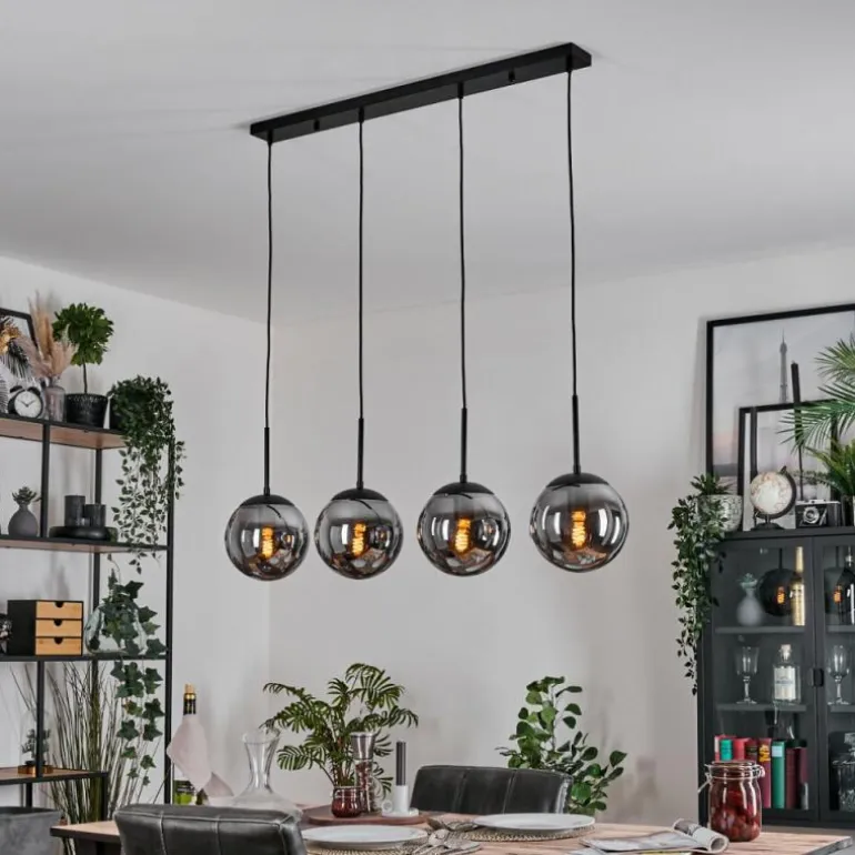 Gastor Suspension, Boule lumineuse, Suspension Fumé, 4 lumières