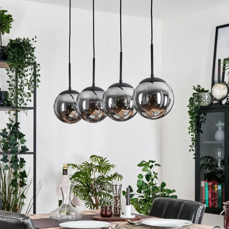 Gastor Suspension, Boule lumineuse, Suspension Fumé, 4 lumières