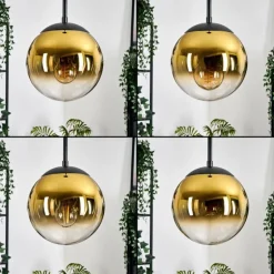 Gastor Suspension, Boule lumineuse, Suspension Or, Clair, 4 lumières