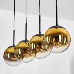 Gastor Suspension, Boule lumineuse, Suspension Or, Clair, 4 lumières