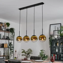 Gastor Suspension, Boule lumineuse, Suspension Or, Clair, 4 lumières