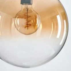 Gastor Suspension, Boule lumineuse, Suspension 30 cm Ambre, Clair, 3 lumières