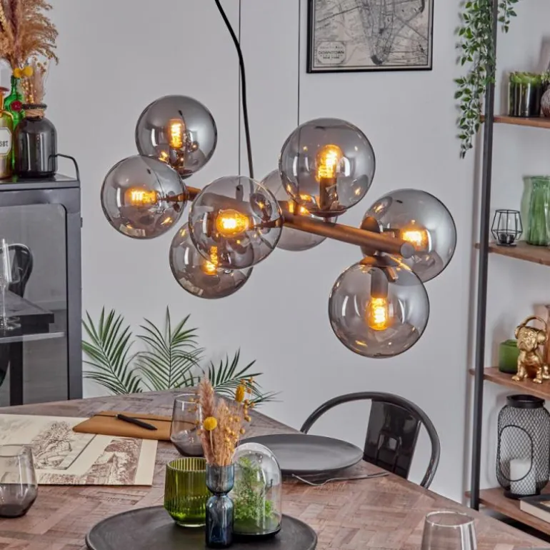 Gastor Suspension, Boule lumineuse, Suspension Fumé, 8 lumières