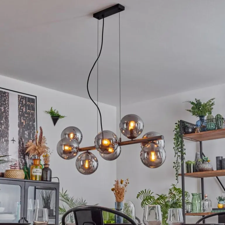 Gastor Suspension, Boule lumineuse, Suspension Fumé, 8 lumières