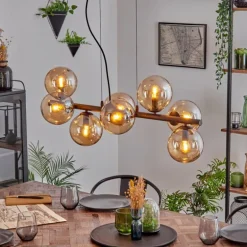 Gastor Suspension, Boule lumineuse, Suspension Ambre, 8 lumières