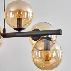 Gastor Suspension, Boule lumineuse, Suspension Ambre, 8 lumières