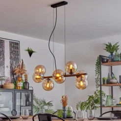 Gastor Suspension, Boule lumineuse, Suspension Ambre, 8 lumières
