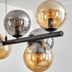 Gastor Suspension, Boule lumineuse, Suspension Ambre, Fumé, 10 lumières