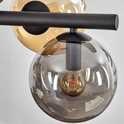 Gastor Suspension, Boule lumineuse, Suspension Ambre, Fumé, 8 lumières