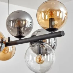 Gastor Suspension, Boule lumineuse, Suspension Ambre, Clair, Fumé, 10 lumières