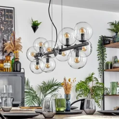 Gastor Suspension, Boule lumineuse, Suspension Clair, 10 lumières