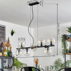 Gastor Suspension, Boule lumineuse, Suspension Clair, 10 lumières
