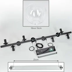 Gastor Suspension, Boule lumineuse, Suspension Clair, 10 lumières