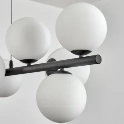 Gastor Suspension, Boule lumineuse, Suspension Blanc, 10 lumières