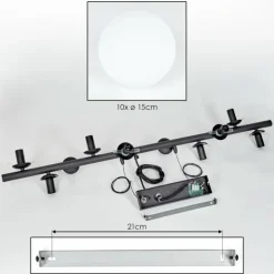 Gastor Suspension, Boule lumineuse, Suspension Blanc, 10 lumières