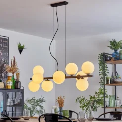 Gastor Suspension, Boule lumineuse, Suspension Blanc, 10 lumières
