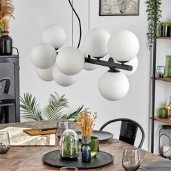 Gastor Suspension, Boule lumineuse, Suspension Blanc, 10 lumières