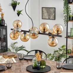 Gastor Suspension, Boule lumineuse, Suspension Ambre, 10 lumières