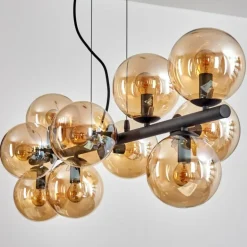 Gastor Suspension, Boule lumineuse, Suspension Ambre, 10 lumières
