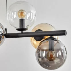 Gastor Suspension, Boule lumineuse, Suspension Ambre, Clair, Fumé, 8 lumières