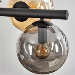 Gastor Suspension, Boule lumineuse, Suspension Ambre, Clair, Fumé, 8 lumières