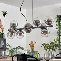 Gastor Suspension, Boule lumineuse, Suspension Clair, Fumé, 10 lumières
