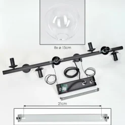 Gastor Suspension, Boule lumineuse, Suspension Clair, 8 lumières