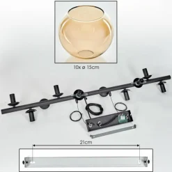 Gastor Suspension, Boule lumineuse, Suspension Ambre, 10 lumières