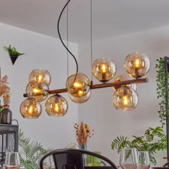 Gastor Suspension, Boule lumineuse, Suspension Ambre, 10 lumières