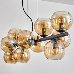 Gastor Suspension, Boule lumineuse, Suspension Ambre, 10 lumières