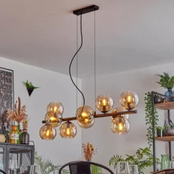 Gastor Suspension, Boule lumineuse, Suspension Ambre, 10 lumières