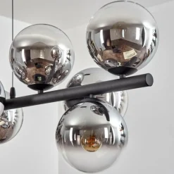 Gastor Suspension, Boule lumineuse, Suspension Chrome, Clair, Fumé, 10 lumières