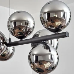 Gastor Suspension, Boule lumineuse, Suspension Chrome, Fumé, 10 lumières