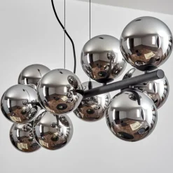 Gastor Suspension, Boule lumineuse, Suspension Chrome, Fumé, 10 lumières