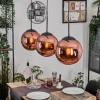 Gastor Suspension, Boule lumineuse, Suspension Cuivré, 3 lumières