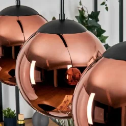 Gastor Suspension, Boule lumineuse, Suspension Cuivré, 3 lumières