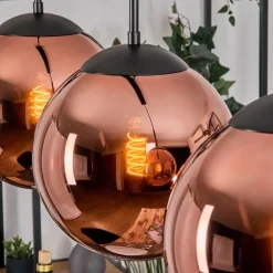 Gastor Suspension, Boule lumineuse, Suspension Cuivré, 3 lumières