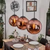 Gastor Suspension, Boule lumineuse, Suspension Cuivré, 3 lumières