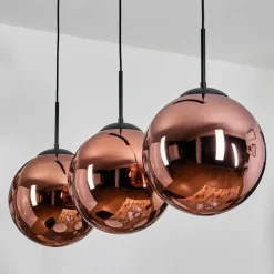 Gastor Suspension, Boule lumineuse, Suspension Cuivré, 3 lumières