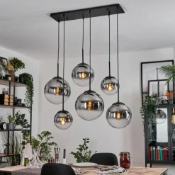 Gastor Suspension, Boule lumineuse, Suspension Clair, Fumé, 6 lumières