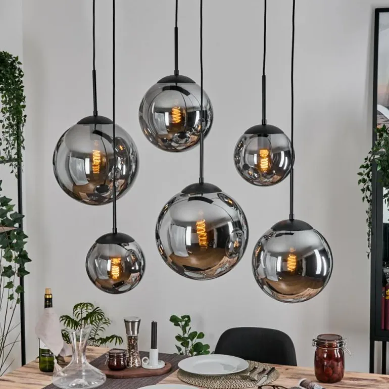 Gastor Suspension, Boule lumineuse, Suspension Fumé, 6 lumières