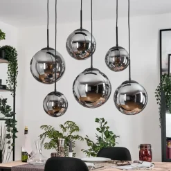 Gastor Suspension, Boule lumineuse, Suspension Fumé, 6 lumières
