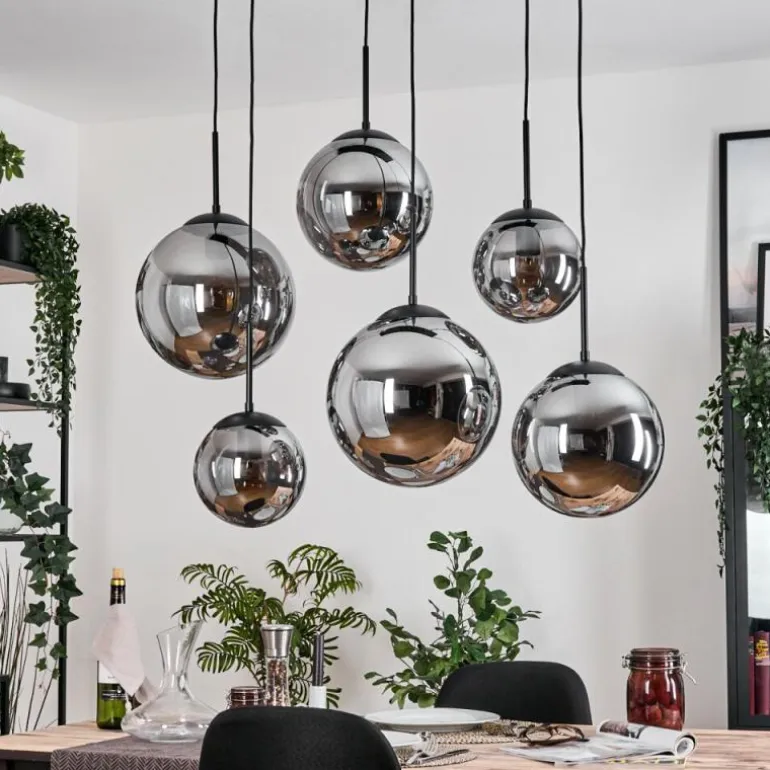Gastor Suspension, Boule lumineuse, Suspension Fumé, 6 lumières