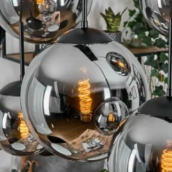 Gastor Suspension, Boule lumineuse, Suspension Fumé, 6 lumières