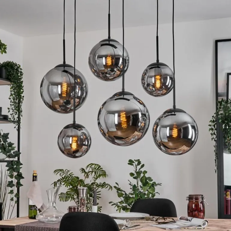 Gastor Suspension, Boule lumineuse, Suspension Fumé, 6 lumières