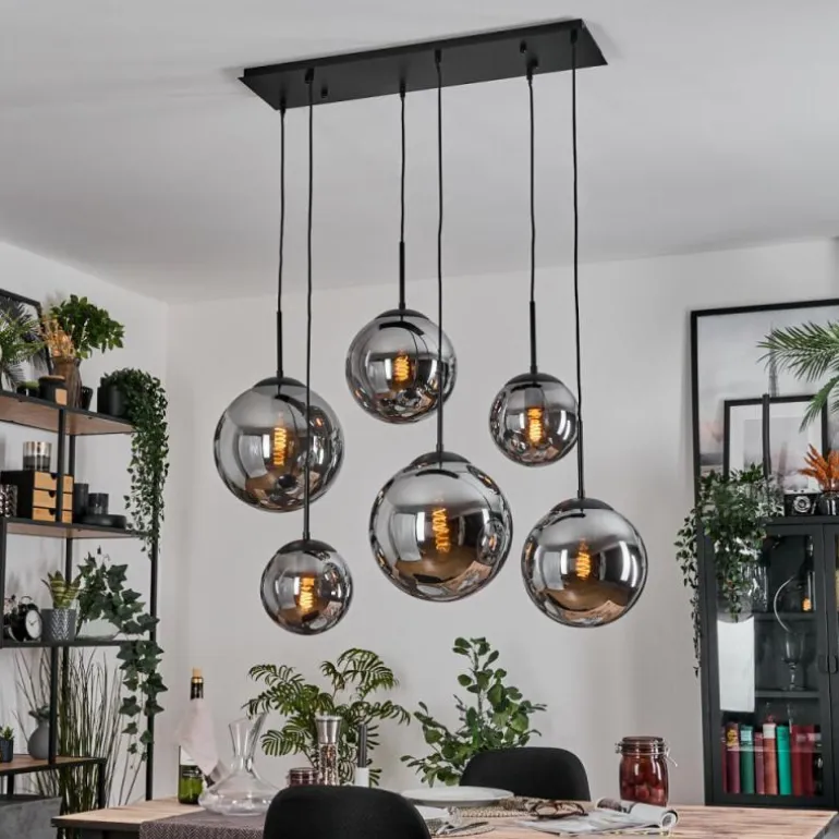 Gastor Suspension, Boule lumineuse, Suspension Fumé, 6 lumières