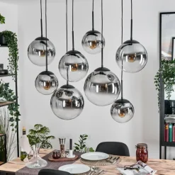 Gastor Suspension, Boule lumineuse, Suspension Clair, Fumé, 8 lumières