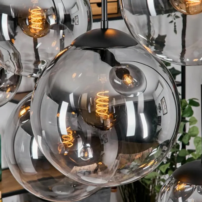 Gastor Suspension, Boule lumineuse, Suspension Clair, Fumé, 8 lumières