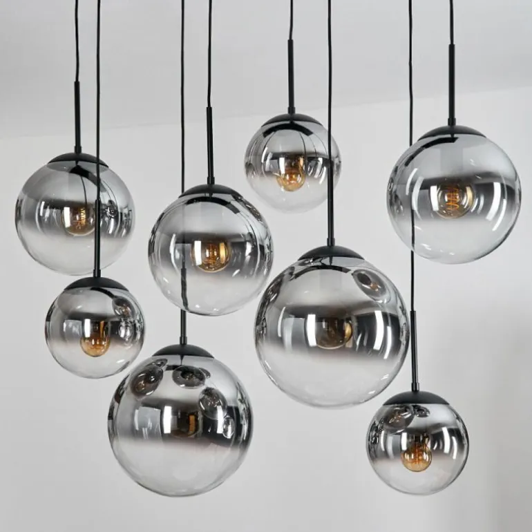 Gastor Suspension, Boule lumineuse, Suspension Clair, Fumé, 8 lumières
