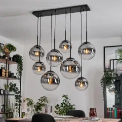 Gastor Suspension, Boule lumineuse, Suspension Clair, Fumé, 8 lumières